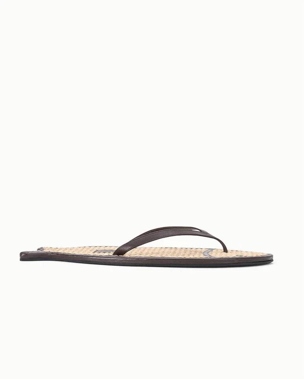 NEW STAUD women's fish flop sandals in natural espresso